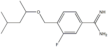 4-[(1,3-dimethylbutoxy)methyl]-3-fluorobenzenecarboximidamide Struktur