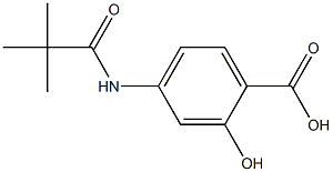 4-[(2,2-dimethylpropanoyl)amino]-2-hydroxybenzoic acid Struktur