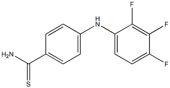 4-[(2,3,4-trifluorophenyl)amino]benzene-1-carbothioamide Struktur