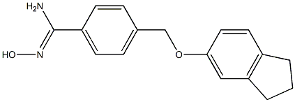 4-[(2,3-dihydro-1H-inden-5-yloxy)methyl]-N'-hydroxybenzene-1-carboximidamide Struktur