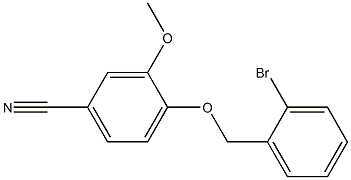 4-[(2-bromobenzyl)oxy]-3-methoxybenzonitrile Struktur