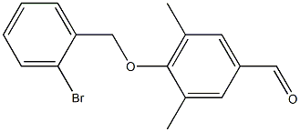 4-[(2-bromophenyl)methoxy]-3,5-dimethylbenzaldehyde Struktur