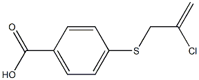 4-[(2-chloroprop-2-en-1-yl)sulfanyl]benzoic acid Struktur