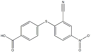 4-[(2-cyano-4-nitrophenyl)sulfanyl]benzoic acid Struktur