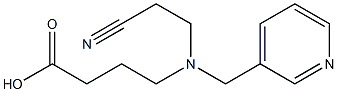 4-[(2-cyanoethyl)(pyridin-3-ylmethyl)amino]butanoic acid Struktur