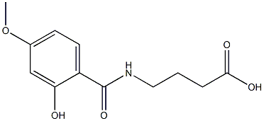 4-[(2-hydroxy-4-methoxybenzoyl)amino]butanoic acid Struktur