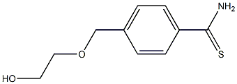 4-[(2-hydroxyethoxy)methyl]benzene-1-carbothioamide Struktur