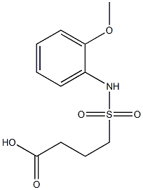 4-[(2-methoxyphenyl)sulfamoyl]butanoic acid Struktur