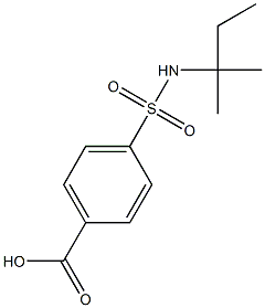 4-[(2-methylbutan-2-yl)sulfamoyl]benzoic acid Struktur