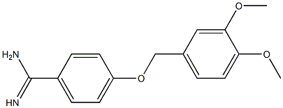 4-[(3,4-dimethoxybenzyl)oxy]benzenecarboximidamide Struktur