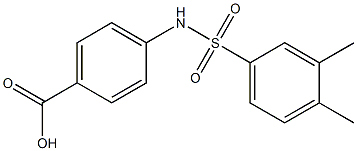 4-[(3,4-dimethylbenzene)sulfonamido]benzoic acid Struktur