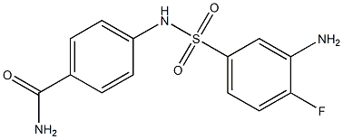 4-[(3-amino-4-fluorobenzene)sulfonamido]benzamide Struktur