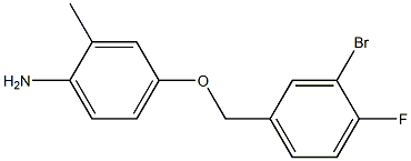 4-[(3-bromo-4-fluorobenzyl)oxy]-2-methylaniline Struktur