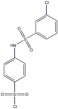 4-[(3-chlorobenzene)sulfonamido]benzene-1-sulfonyl chloride Struktur