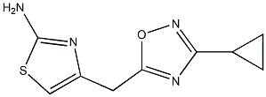 4-[(3-cyclopropyl-1,2,4-oxadiazol-5-yl)methyl]-1,3-thiazol-2-amine Struktur