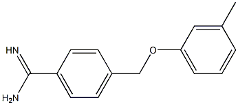 4-[(3-methylphenoxy)methyl]benzenecarboximidamide Struktur