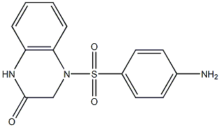 4-[(4-aminobenzene)sulfonyl]-1,2,3,4-tetrahydroquinoxalin-2-one Struktur