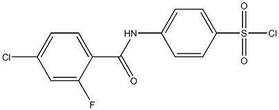 4-[(4-chloro-2-fluorobenzene)amido]benzene-1-sulfonyl chloride Struktur