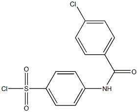 4-[(4-chlorobenzene)amido]benzene-1-sulfonyl chloride Struktur