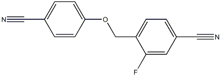 4-[(4-cyanophenoxy)methyl]-3-fluorobenzonitrile Struktur