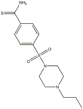 4-[(4-propylpiperazine-1-)sulfonyl]benzene-1-carbothioamide Struktur