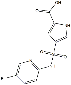 4-[(5-bromopyridin-2-yl)sulfamoyl]-1H-pyrrole-2-carboxylic acid Struktur