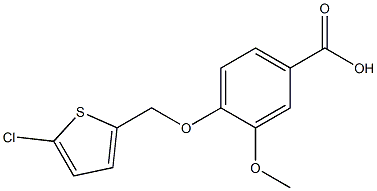 4-[(5-chlorothiophen-2-yl)methoxy]-3-methoxybenzoic acid Struktur