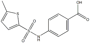 4-[(5-methylthiophene-2-)sulfonamido]benzoic acid Struktur