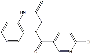 4-[(6-chloropyridin-3-yl)carbonyl]-1,2,3,4-tetrahydroquinoxalin-2-one Struktur