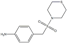 4-[(thiomorpholine-4-sulfonyl)methyl]aniline Struktur