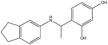 4-[1-(2,3-dihydro-1H-inden-5-ylamino)ethyl]benzene-1,3-diol Struktur