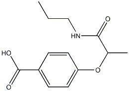 4-[1-(propylcarbamoyl)ethoxy]benzoic acid Struktur