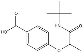 4-[1-(tert-butylcarbamoyl)ethoxy]benzoic acid Struktur