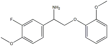 4-[1-amino-2-(2-methoxyphenoxy)ethyl]-2-fluoro-1-methoxybenzene Struktur