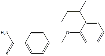 4-[2-(butan-2-yl)phenoxymethyl]benzene-1-carbothioamide Struktur