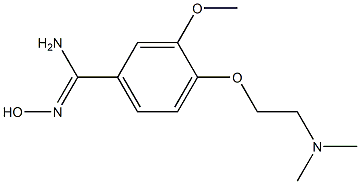 4-[2-(dimethylamino)ethoxy]-N'-hydroxy-3-methoxybenzenecarboximidamide Struktur