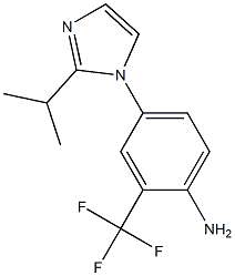 4-[2-(propan-2-yl)-1H-imidazol-1-yl]-2-(trifluoromethyl)aniline Struktur