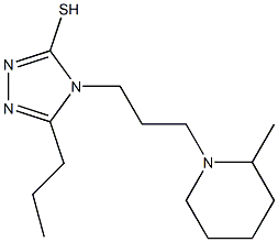 4-[3-(2-methylpiperidin-1-yl)propyl]-5-propyl-4H-1,2,4-triazole-3-thiol Struktur