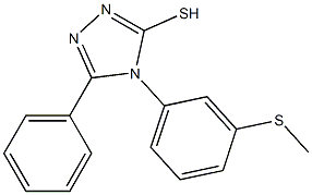 4-[3-(methylsulfanyl)phenyl]-5-phenyl-4H-1,2,4-triazole-3-thiol Struktur