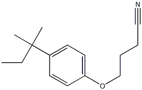 4-[4-(2-methylbutan-2-yl)phenoxy]butanenitrile Struktur