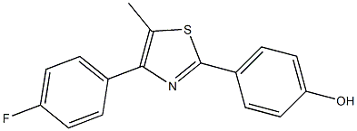 4-[4-(4-fluorophenyl)-5-methyl-1,3-thiazol-2-yl]phenol Struktur