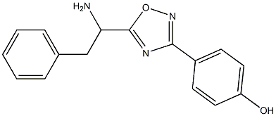 4-[5-(1-amino-2-phenylethyl)-1,2,4-oxadiazol-3-yl]phenol Struktur