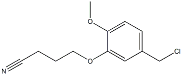 4-[5-(chloromethyl)-2-methoxyphenoxy]butanenitrile Struktur