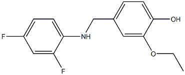 4-{[(2,4-difluorophenyl)amino]methyl}-2-ethoxyphenol Struktur