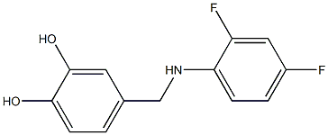 4-{[(2,4-difluorophenyl)amino]methyl}benzene-1,2-diol Struktur