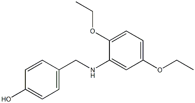 4-{[(2,5-diethoxyphenyl)amino]methyl}phenol Struktur