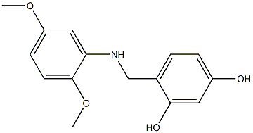 4-{[(2,5-dimethoxyphenyl)amino]methyl}benzene-1,3-diol Struktur