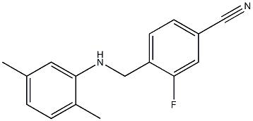 4-{[(2,5-dimethylphenyl)amino]methyl}-3-fluorobenzonitrile Struktur