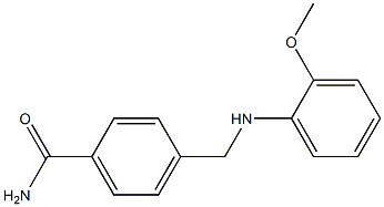 4-{[(2-methoxyphenyl)amino]methyl}benzamide Struktur