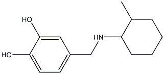 4-{[(2-methylcyclohexyl)amino]methyl}benzene-1,2-diol Struktur